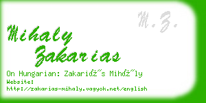 mihaly zakarias business card